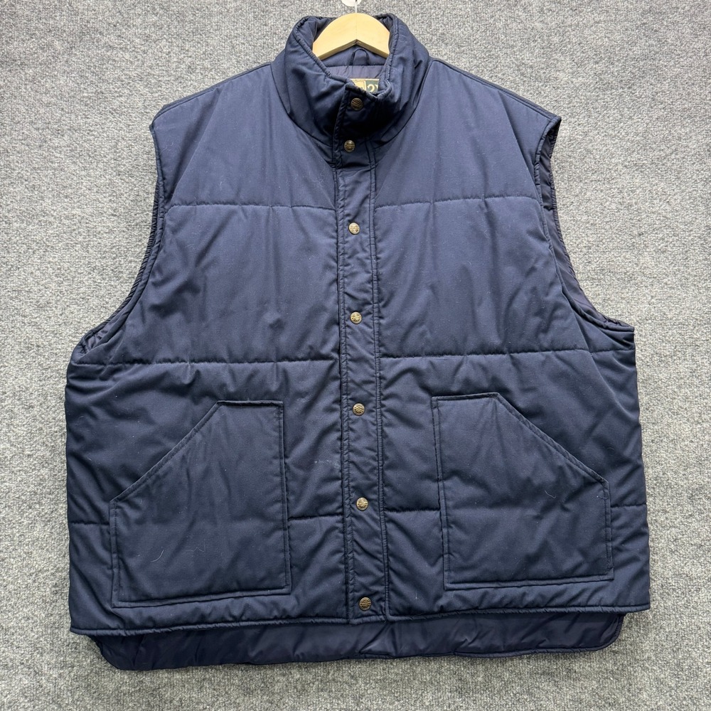 WearGuard 1851 Insulated‎ Puffer Vest Mens 2XL Navy Blue Quilted Workwear Jacket